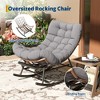 Papasan Rocking Chair with Thick Cushion & Footrest – Oversized Patio Rocker, All-Weather Wicker Lounge Chair for Garden, Porch, Living Room - 2 of 4