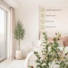 Olive Trees Artificial Indoor, Tall Faux Silk Plant White Planter, Fake Olive Trees with Natural Wood Trunk and Green Fake Moss for Home Office Decor - 2 of 4