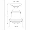 Vaughn 6" Steel Flush Mount Light - Dimmable, Damp Rated, Vintage Style, 1 Bulb - 4 of 4