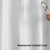 BAGOKIE 72"x75" Waffle Weave Hookless Shower Curtain - 4 of 4