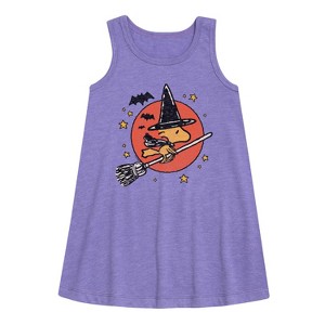 Girls' - Peanuts - Woodstock Witch Graphic Sleeveless Aline Dress - 1 of 4