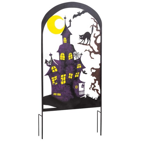 Metal Halloween Trellises In Witch And Haunted House Designs : Target