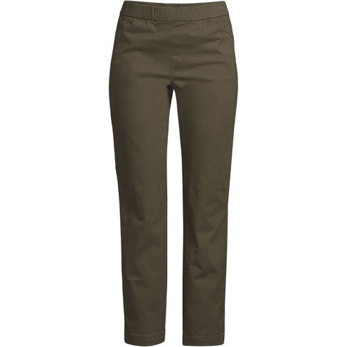 Women's Mid Rise Pull On Chino Crop Pants