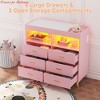 Dresser for Bedroom w/Charging Station, Large Capacity Storage Cabinet Chests w/ 6 Drawer & 2 Open Storage Shelves - 3 of 4