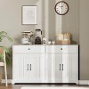 56-Inch Large Kitchen Storage Cabinet with Drawers, Modern Farmhouse Sideboard Buffet with Adjustable Shelves and Doors, Coffee Bar Station - 2 of 4
