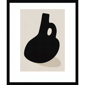 21" x 25" Black Vase by Simon West Wood Framed Wall Art Print - Amanti Art: Modern Lithograph, Hardwood Frame - 1 of 4
