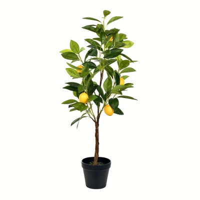 Vickerman 28" Artificial Potted Lemon Tree.