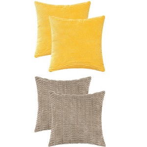 REGALWOVEN 4 Pcs Solid Modern Throw Pillow Covers for Home Decor 18" x 18" - 1 of 4