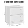 SEVOBAL Utility Storage Cabinet Lateral File Cabinet with Lock for Organized Home or Office Use, White, 30.9"*6.5"*27.7" - 4 of 4