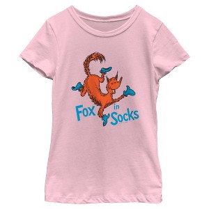 Girl's Dr. Seuss Fox in Socks Portrait T-Shirt - 1 of 4