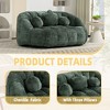 63.78" Chenille High Back Lazy Sofa Bean Bag Lounger with Foam Filling, Durable Soft Cushion, Indoor & Outdoor Accent Floor Chair - 3 of 4