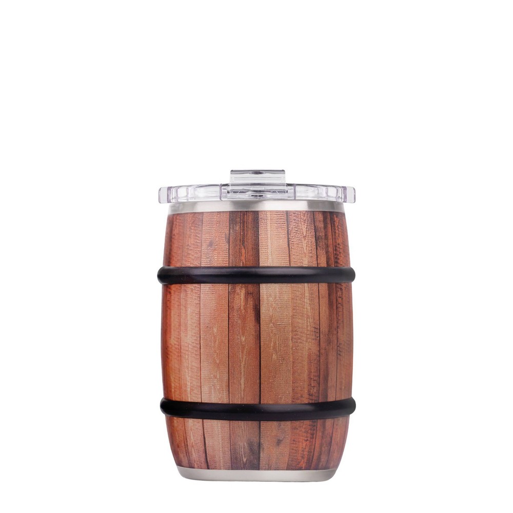 Photos - Glass Orca Coolers Barrel 12oz Lidded Tumbler - Dark Oak 