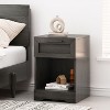 Gulches Rustic Gray Nightstand - Single Drawer with Open Shelf - 4 of 4