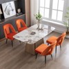 Okak Dining Chairs Set of 2, Nailheads Metal Legs & Velvet Upholstered, Comfy Kitchen Chairs for Modern Living Room & Apartment - 2 of 4