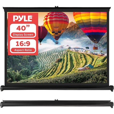 Portable Projector Screen - Mobile Projection Screen Stand, Lightweight Carry & Durable Easy Pull Out System for Schools