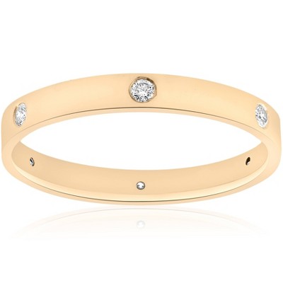 Pompeii3 14k Yellow Gold Diamond Eternity Wedding Anniversary Ring Womens Polished Band