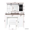 Makeup Vanity Desk with Mirror and Lights, 41.73" Makeup Table with Stool & Drawers & Storage, Adjustable Brightness Dressing Table for Bedroom - 4 of 4