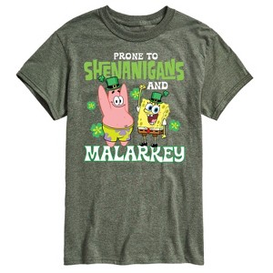 Men's - SpongeBob Squarepants - Prone To Shenanigans And Malarkey Short Sleeve Graphic T-Shirt - 1 of 4