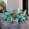 WestinTrends Highland Outdoor Patio HDPE Adirondack Chairs With Cup Holders (Set of 8) - 2 of 4