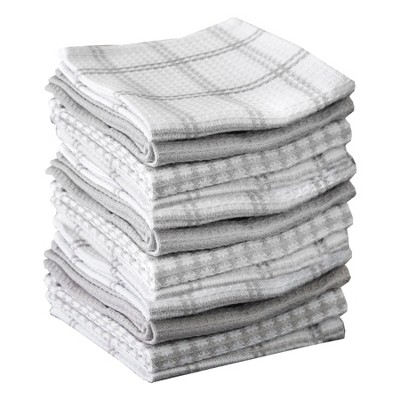 T-fal Coordinating Flat Waffle Weave Dish Cloth, Twelve Pack