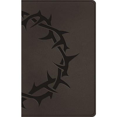 ESV Premium Gift Bible (Trutone, Charcoal, Crown Design) - (Leather Bound)
