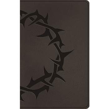 ESV Premium Gift Bible (Trutone, Charcoal, Crown Design) - (Leather Bound)