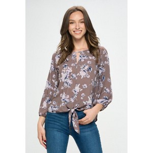 WEST K Women's Veronica Tie Front Blouse - 1 of 4
