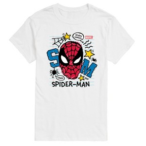 Men's - Marvel - Doodled Spidey Short Sleeve Graphic T-Shirt - 1 of 3