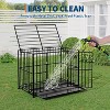 Dog Crate, Heavy Duty Stainless Steel Dog Kennel Indoor Escape Proof with Wheels and Removable Tray, Dog Cage Stackable - 4 of 4