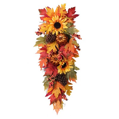 32in Sunflower Artificial Swag - Haute Décor