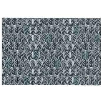 CoastL Studio Feather Tile Navy Rug - Deny Designs