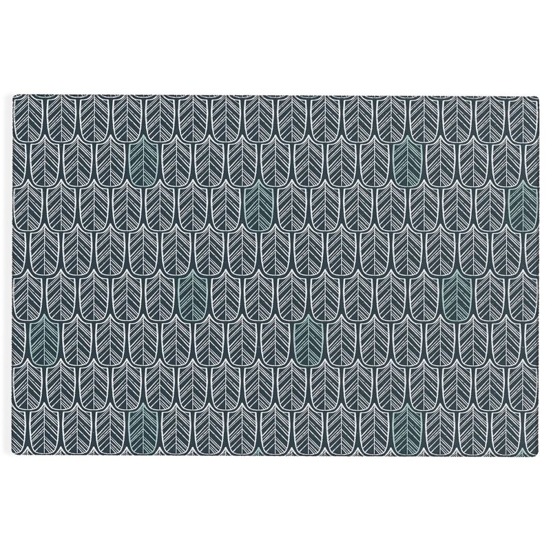 CoastL Studio Feather Tile Navy Rug - Deny Designs, 1 of 5