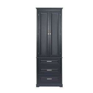 OUTSUPPLY Tall 3-Drawer Storage Cabinet with Adjustable Shelf for Bathroom, Office, Kitchen - 1 of 4