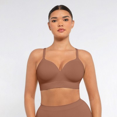 Feelingirl Women's Wireless Push-Up Seamless Comfort Full Coverage Bra