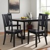 FurniFact,Elegant Black Wooden Dining Chairs – Classic Design, Set of 2 - 2 of 3