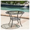 San Pico Round Wicker and Glass Table - Gray - Christopher Knight Home: Weather-Resistant Iron Frame - 2 of 4