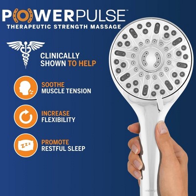 Chrome Handheld Shower Head with 7 Spray Settings