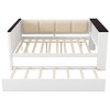 Polibi Modern Utility Daybed with Charging Station, Upholstered Backrest & Trundle - 4 of 4