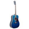 Oscar Schmidt OG2TBL-A Dreadnought Acoustic Guitar, Transparent Blue - 4 of 4
