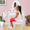 Garvee Vanity Set,Girls' Vanity Table and Chair Set, Makeup Table with Lights Mirror ,for Age 4-9, White - 4 of 4