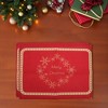 Unique Bargains Christmas Place Mats Linen Red Yellow 13"x17.7" 2 Pcs - 2 of 4