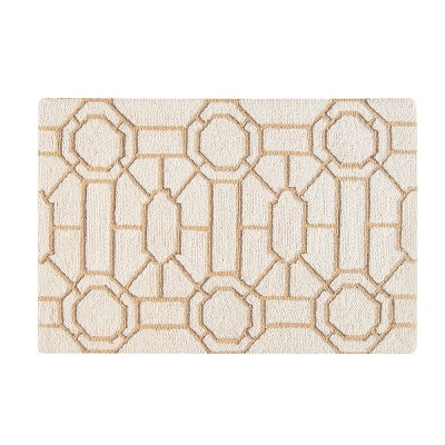 2'x3' Rectangle Hooked Accent Rug Off-White,White - C&F Home