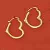 Ross-Simons 14kt Yellow Gold Heart Outline Hoop Earrings - 3 of 4