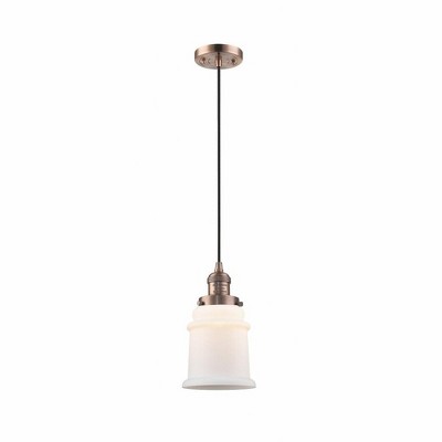 Canton - 1 Light Cord Hung Mini Pendant In Industrial Style-10 Inches Tall and 6 Inches Wide