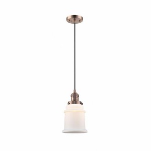 Canton - 1 Light Cord Hung Mini Pendant In Industrial Style-10 Inches Tall and 6 Inches Wide - 1 of 1