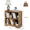 Farmhouse  Cube Bookshelf, Wood Display Cabinet Book Shelves for Bedroom,Living Room,Office - 2 of 4