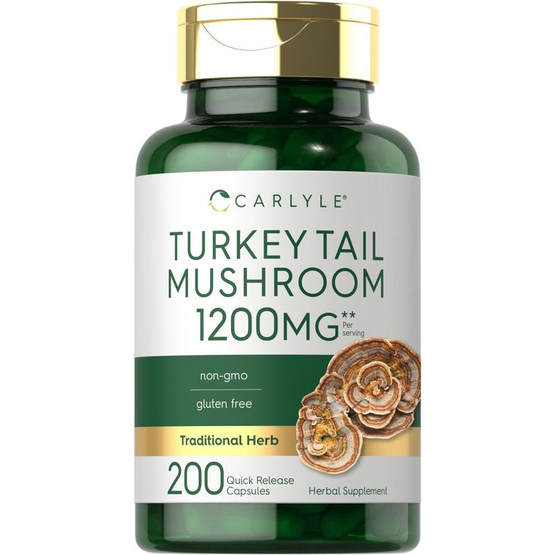 Carlyle  Turkey Tail Mushroom 1200mg | 200 Capsules, 1 of 4