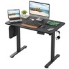 FONTOI Minimalist Standing Desk Adjustable Height Sit Stand Home Office Desk Computer Desk Study Desk with Splice Board, Black, 40.55"* 24"*45" - 2 of 4