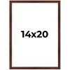 PosterPalooza | Classic Modern Brown Picture Frame - UV Acrylic, Foam Board Backing, Hanging Hardware - 2 of 4