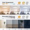 Itopfox RGB LED Flush Mount Ceiling Light with Remote, Color Changing Dimmable 3000K-6500K, Thin Round Light for Bedroom Living Room - 2 of 4